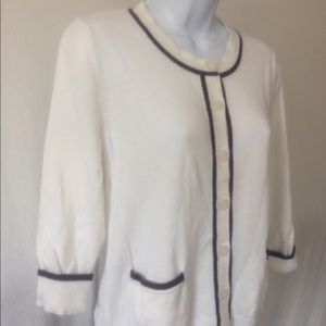 Croft & Barrow white dressy sweater size medium